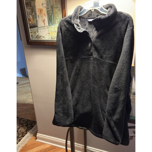 Lands' End Jackets & Blazers - Lands' End 1/4 Zip Fleece Pullover Women's Plus Size 2X / 20W-22W Gray Heritage